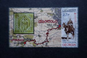 外国切手：ジョージア切手 「（2020年ヨーロッパ切手）共通テーマ・昔の郵便ルート」 1種完 未使用