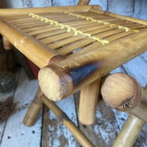 ヴィンテージ バンブー フォールディング チェア 竹 折り畳み 椅子 いす イス キャンプ アウトドア ナチュラル ビンテージ レトロ 古道具の画像5