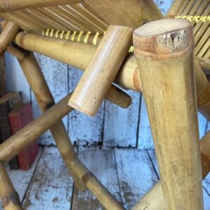 ヴィンテージ バンブー フォールディング チェア 竹 折り畳み 椅子 いす イス キャンプ アウトドア ナチュラル ビンテージ レトロ 古道具の画像8
