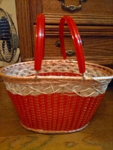  Showa Retro ... san. shopping basket unused shopping basket 