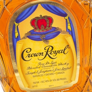 A24-359【2本セット】CROWN ROYAL クラウンローヤル 750ml 箱つき/キャプテンズテーブル 710ml 40％ ウイスキー 古酒 未開栓の画像2