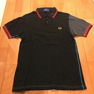 限定モデル！イギリス製！フレッドペリー クレイジー半袖ポロシャツ38/FREDPERRY完売マルチカラー