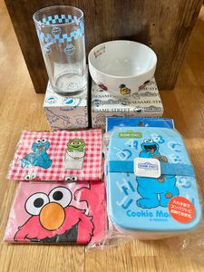 sesame street グラス 茶碗 ランチボックス　まとめ売り