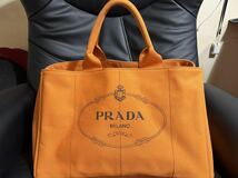 PRADA プラダ カナパ トートバッグ ハンドバッグ CANAPA オレンジ　_画像1