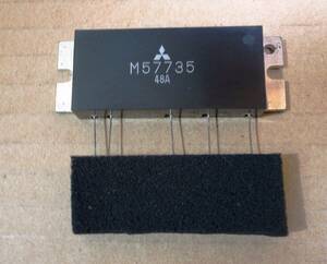 三菱電機製　M57735 パワーモジュール　50MHz帯 12.5V 19W SSB　長期保管品　1個