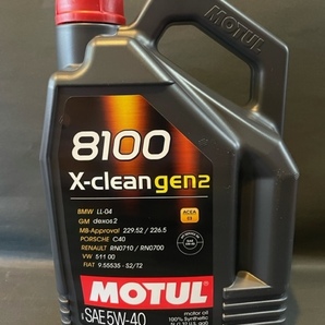 MOTULモチュール8100 X-Clean GEN2 (5W40) （5L）＝７，３８０円の画像1