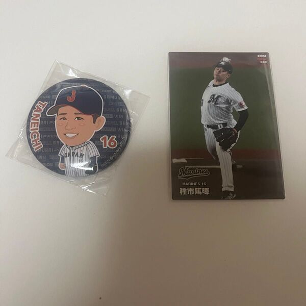 侍ジャパン 種市篤暉 缶バッジ プロ野球チップス2024