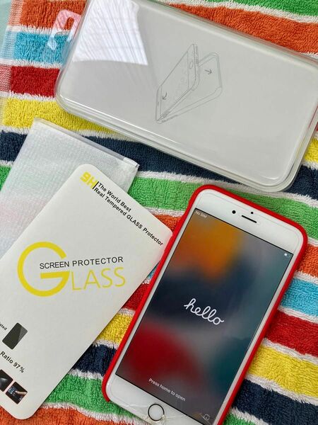 iPhone6s plus バッテリー交換済.SIMフリー.純正カバー.新品ガラスフィルム付