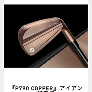 テーラーメイド 国内正規品 新品未使用品 最新モデルP790 Copper（カッパー） 5～Pw（6本組） KBS TOUR LITE BLACK シャフト フレックスSの画像5