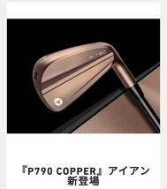 テーラーメイド 国内正規品 新品未使用品 最新モデルP790 Copper（カッパー） 5～Pw（6本組） KBS TOUR LITE BLACK シャフト フレックスS_画像5