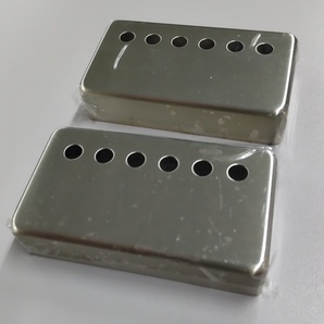 INCH HUM COVER UNPLATED 9.8 nickel silver ２個セット インチ ハムバッカーカバー メッキ無し GIBSON DUNCANの画像3