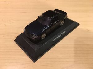 中古品 オリジナルパッケージ付き 1/43 シャバク メルセデス ベンツ R129型 SL500 タルガトップ 中期型 ダークブルーメタリック