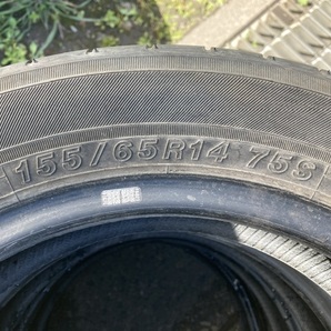 14 インチ 夏 サマー タイヤ 4本 セット 155/65R14 残溝約5mm 2019年製 YOKOHAMA ECOS ES31の画像4