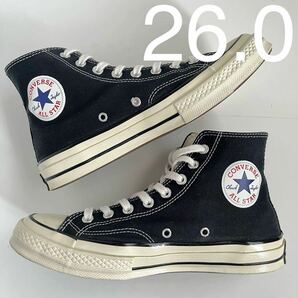 CONVERSE コンバース CHUCKTaylor チャックテイラー ct70 旧パッチ ハイカット ブラック 黒 us7.5 26.0cmの画像1