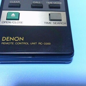 04島117 除菌・清掃済 DENON デノン RC-3300 CDプレーヤーリモコン  赤外線発光確認済の画像2