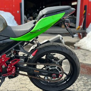 ●実働! Kawasaki カワサキ Ninja400 ニンジャ400 EX400G 2018年モデル カスタム アルマイト カーボンタンクガード 札幌発の画像8