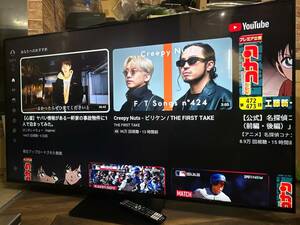 【美品♪】Panasonic　VIERA TH-65LX950 2022 4Kダブルチューナー内蔵液晶テレビ ネット動画対応 65インチ 動作品