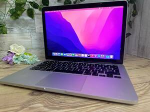 【良品♪】MacBook Pro 2015 Retina (MF839J/A)[Core i5(5257U)2.7Ghz/RAM:8GB/SSD:128GB/13.3インチ]Montery 動作品