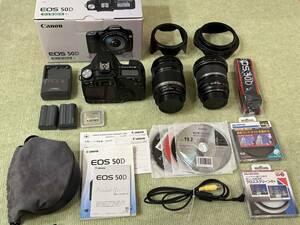 【美品・元箱あり】Canon デジタル一眼レフカメラ EOS 50D EF-S18-200 IS レンズキット & EF-S10-22 &おまけ多数［送料無料］ 