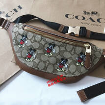 ★COACHバッグ★コーチ CL961 ボディバッグ COACH X DISNEYコラボ シグネチャーミッキーマウス クロスボディー アウトレット品_画像2