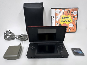 100円～◎NINTENDO ニンテンドー 任天堂 DS lite USG-003 クリムゾンブラック 本体＋ソフト2点セット DSソフト ACアダプター DSlite