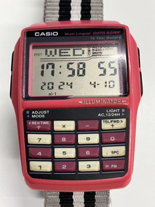 100円～◎CASIO カシオ DATA BANK DBC32 データバンクウォッチ ピンク 腕時計