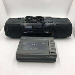 【ジャンク品】★2点まとめ売り★Panasonic　ダブルカセット　RX-FT56　/　LPL　ビデオ リワインダー　ReZERO　RE-120V