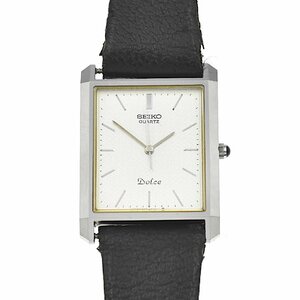  Seiko Dolce 9521-5160 quartz men's wristwatch silver 