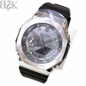 未使用品 カシオ G-SHOCK 2100シリーズ GM-2100D-1AJF メンズ 腕時計 デジアナ 電波ソーラー シルバー ブラック 動作品 〓