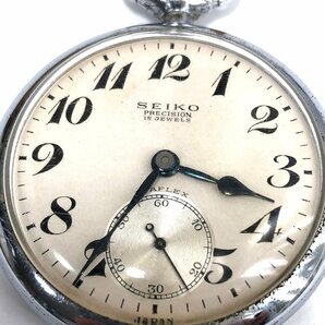 セイコー プレシジョン 手巻き懐中時計 鉄道時計 Cal.9119A SEIKO ジャンク品 ＋の画像3