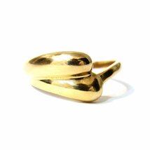 美品 K18 デザインリング 指輪 シンプル イエローゴールド 約15号 総重量約3.1g 超音波洗浄済み 〓_画像2