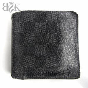 ルイヴィトン N62664 SR0140 ダミエグラフィット ポルトフォイユ マルコ 二つ折り 財布 LOUIS VUITTON 中古 ♪の画像1