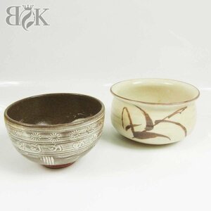 1円～ お茶道具 宗楽 / 源乃 茶碗 棗 茶杓 茶筅 敷板 木箱付き アンティーク 中古 ♪