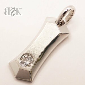 K18WG ダイヤモンドペンダントトップ 0.414ct 6.9g 幅：約10.0ｍｍ バチカン内側：約4.1mm 約6.9mm 鑑定書付き ●