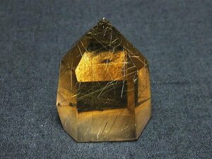 誠安◆超レア最高級超美品天然金針ルチル水晶六角柱[T725-2089]