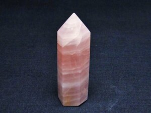 誠安◆天然石最高級品ローズクォーツ六角柱[T138-5824]