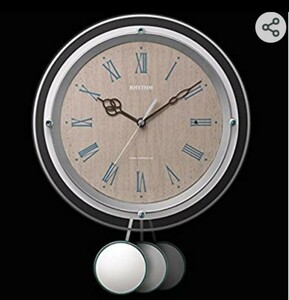 新品 高級 リズム クロック 掛け時計 電波時計 振り子 掛時計 壁掛け時計 アナログ 振り子 クリスタル 飾り付 連続秒針 プレゼント ギフト