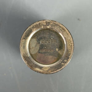 純銀製 シルバー 酒杯 一対 1959年 款 湯飲 酒器 時代物 重さ38ｇｘ2の画像9