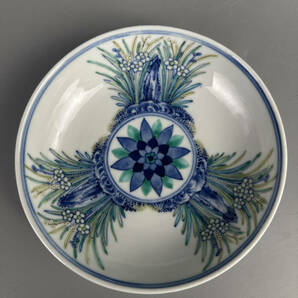 中国美術 清朝 清時代 大清光緒年製 款 粉彩花卉文盤 皿 唐物 古物保証 の画像1