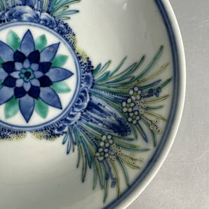 中国美術 清朝 清時代 大清光緒年製 款 粉彩花卉文盤 皿 唐物 古物保証 の画像3