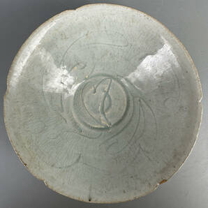 中国美術 宋時代 景徳鎮 影青輪花六角切目茶碗 影青堆刻花文花口碗 唐物 古物保証 時代物 S420B45の画像4