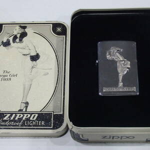 1円スタート激レア 未使用 ZIPPO ジッポー 1935 Varga Girl バルガ ガール シルバー オイルライター 箱付き 30390 11-2