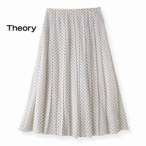 美品★セオリーtheory3.2万★0size/9号★シルク100％スカートX030