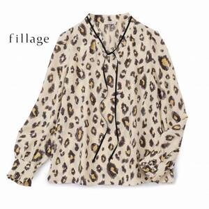 美品★filageフィラージュ3万★38size/9号★シルク100％ブラウスA013