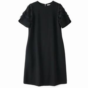 美品★エムプルミエブラック3.5万★36size/9号★ワンピース黒A072