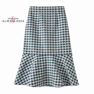 美品★素敵471★ハナエモリ・アルマアンローズ3.3万★38size/9号★スカートA159