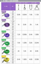 【送料無料】スリングベルト 耐荷重800kg 幅25mm×長さ1m ナイロン ベルト スリング 荷吊りベルト 荷揚 玉掛け 牽引 土木 建築 新品未使用_画像5