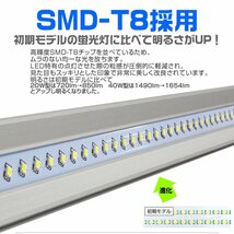 【10本セット】1年保証付き 直管 LED蛍光灯 1本 20W型 昼光色 580mm 約58cm グロー式 工事不要 SMDチップ LEDライト 照明 店舗 事務所_画像4