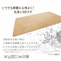 【限定セール】ラグ カーペット ラグマット Sサイズ 130x185cm 1.5畳 厚手 床暖房 低反発 絨毯 北欧 リビングマット 滑り止め アイスグレー_画像7