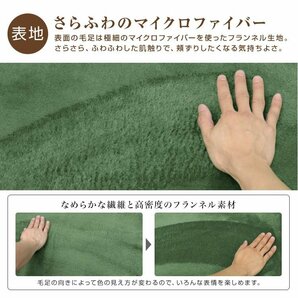 【限定セール】ラグ カーペット ラグマット Lサイズ 200x250cm 極厚23mm 3.2畳 床暖房 抗菌 防ダニ 低反発 絨毯 リビング マット 緑の画像3